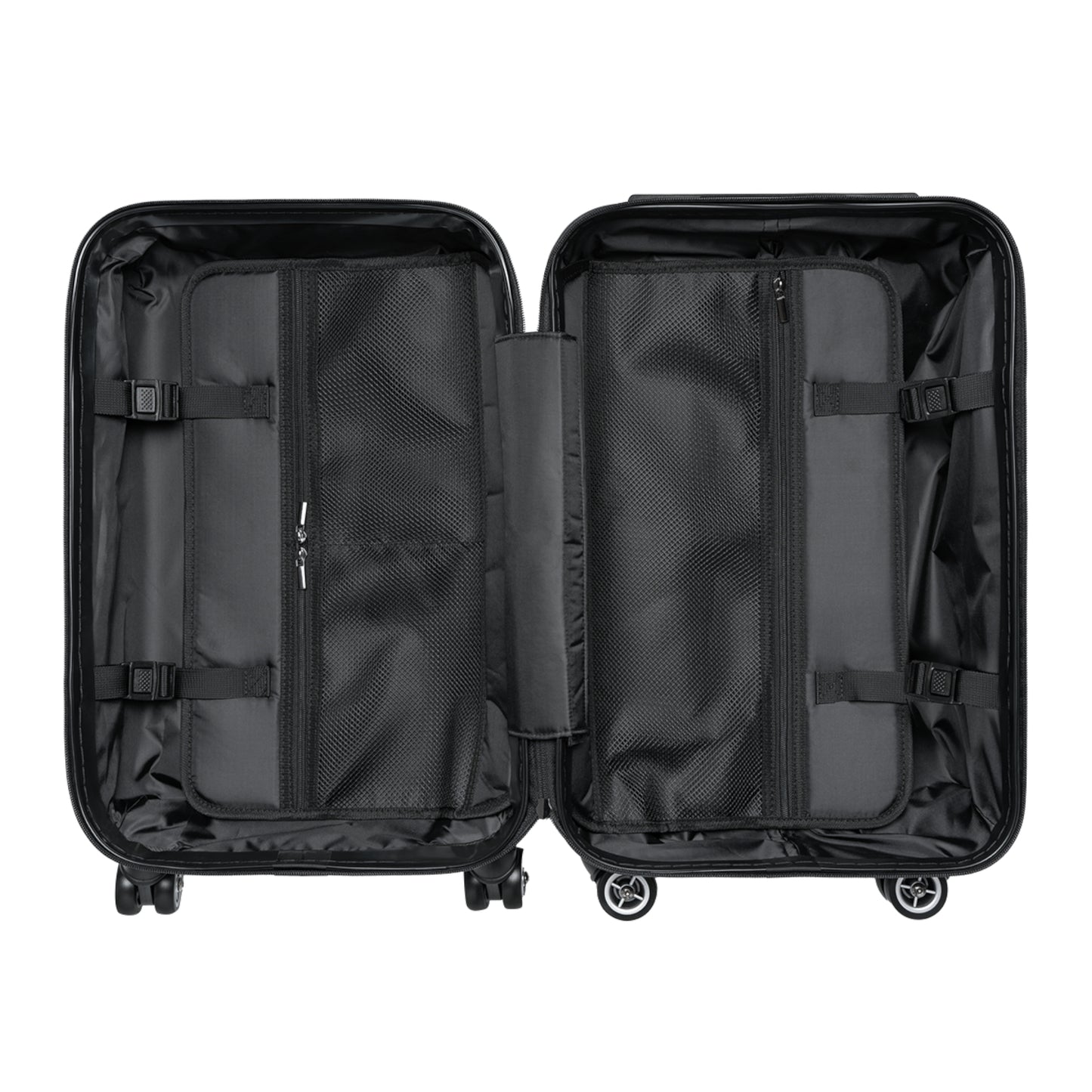 Butter Yellow Striped Spinner Luggage