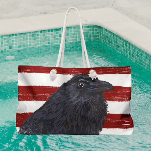 Raven Resort Striped Tote